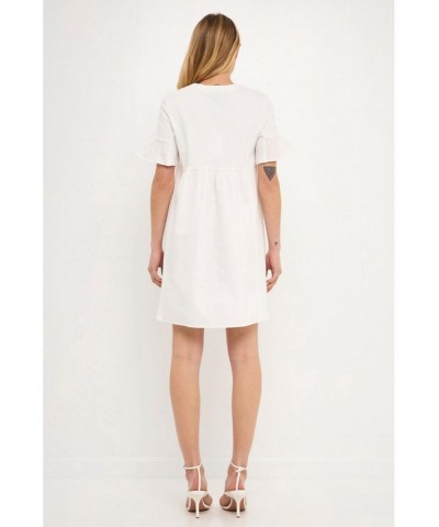 Women's Solid Mini Dress White $29.40 Dresses