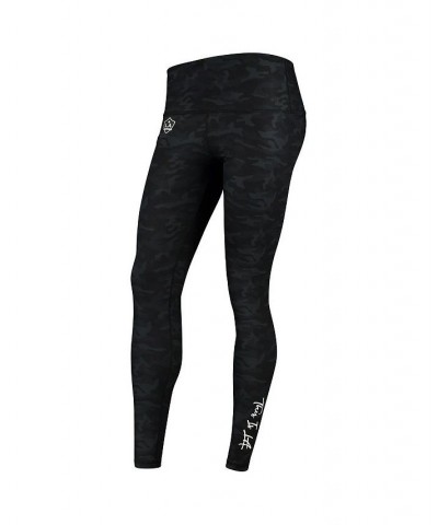 Women's Black LA Galaxy Team Camo Leggings Black $23.10 Pants