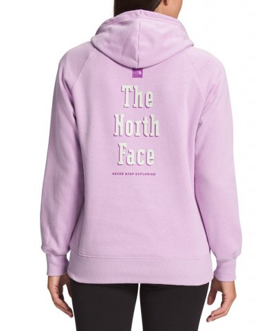 Women's Brand Proud Pullover Hoodie Purple $33.00 Tops