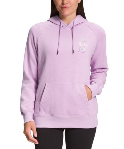 Women's Brand Proud Pullover Hoodie Purple $33.00 Tops