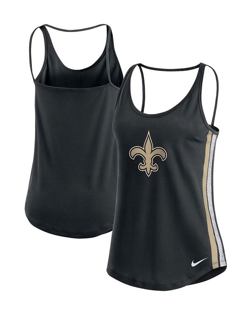Women's Black New Orleans Saints Fashion Performance Tank Top Black $24.00 Tops