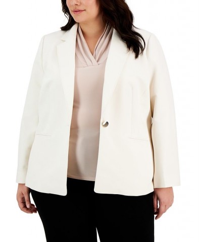 Plus Size Contour Stretch One-Button Jacket Anne White $39.72 Jackets