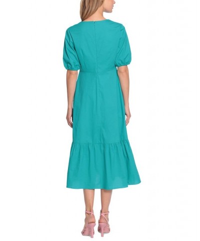 Women's Gathered-Neck Puff-Sleeve Maxi Dress Navigate $69.00 Dresses
