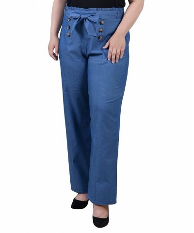 Plus Size Full Length Pull On Sailor Pants Medium Denim $16.94 Pants