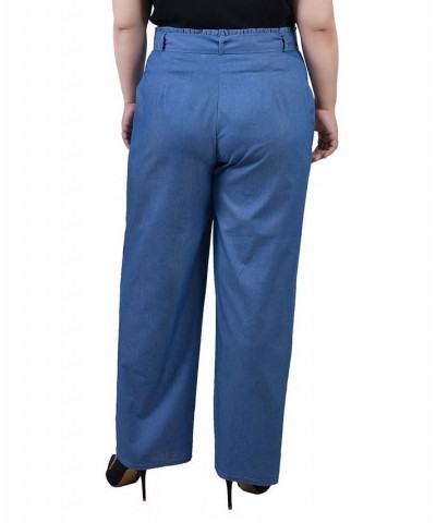 Plus Size Full Length Pull On Sailor Pants Medium Denim $16.94 Pants