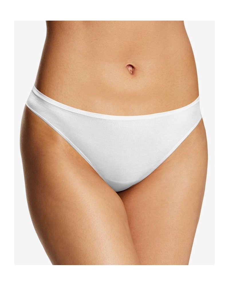 Women's Cotton Comfort Thong Underwear DMCOBK White $8.75 Panty